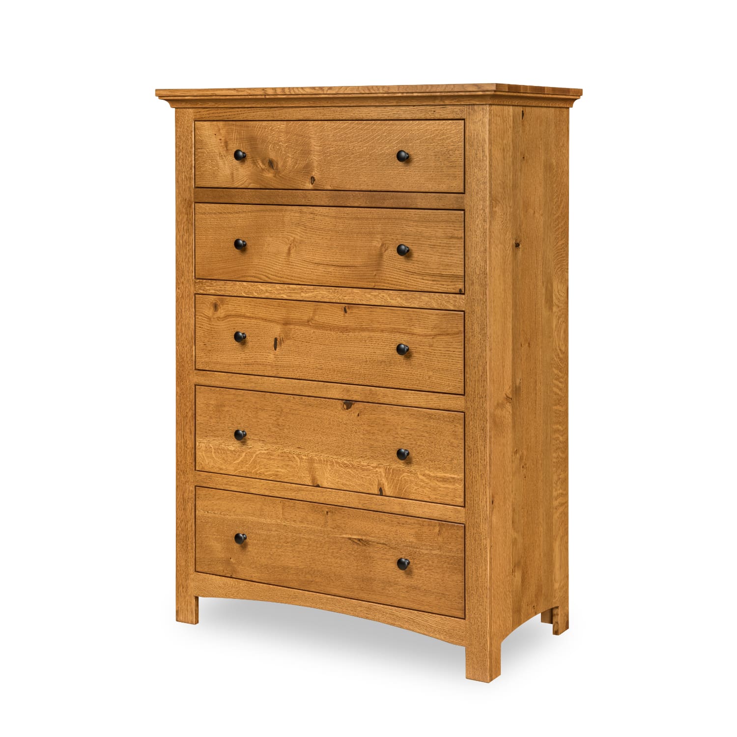 Canton Chest [W-022] Rustic QSWO with Medium Walnut