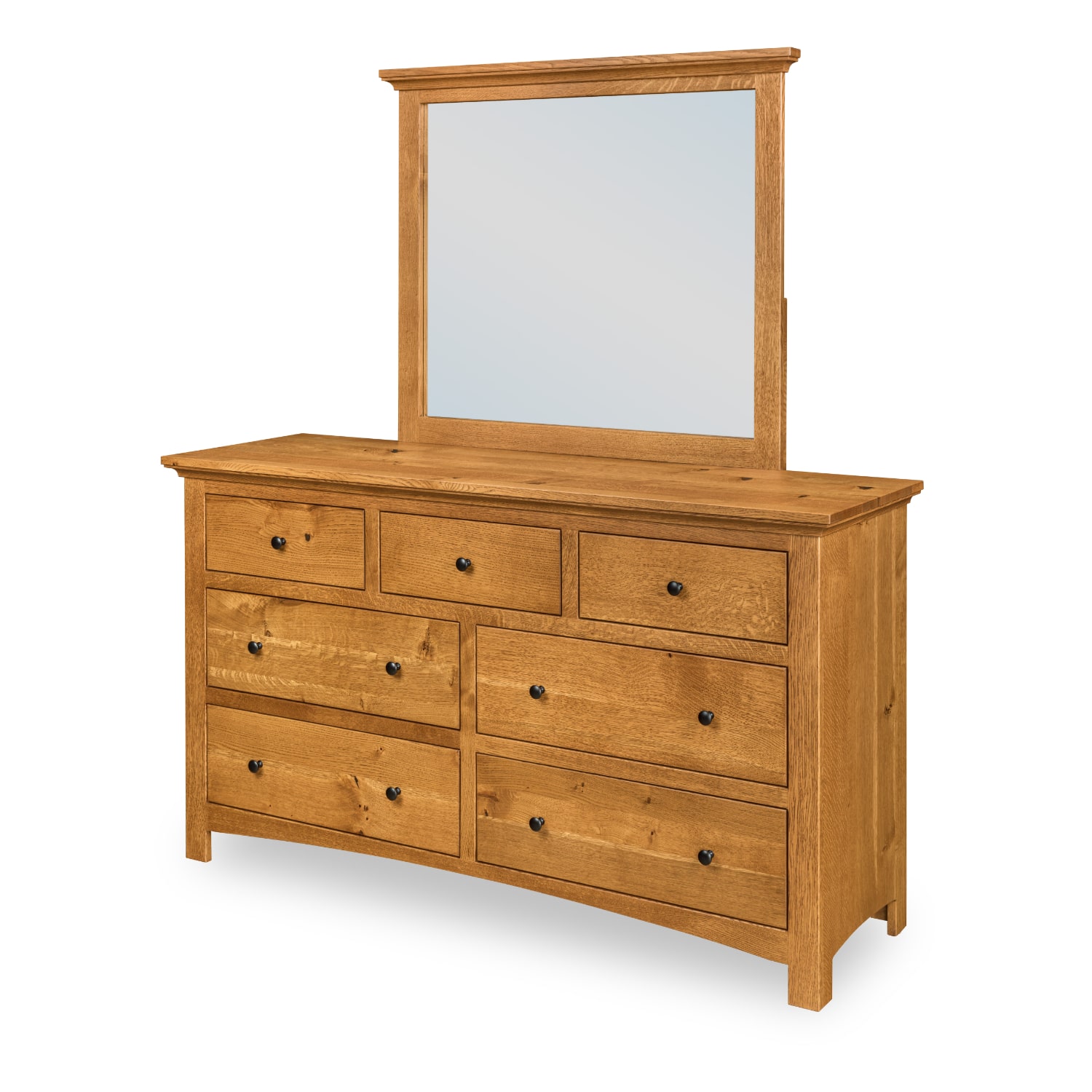 Canton Dresser [W-033] Rustic QSWO with Medium Walnut